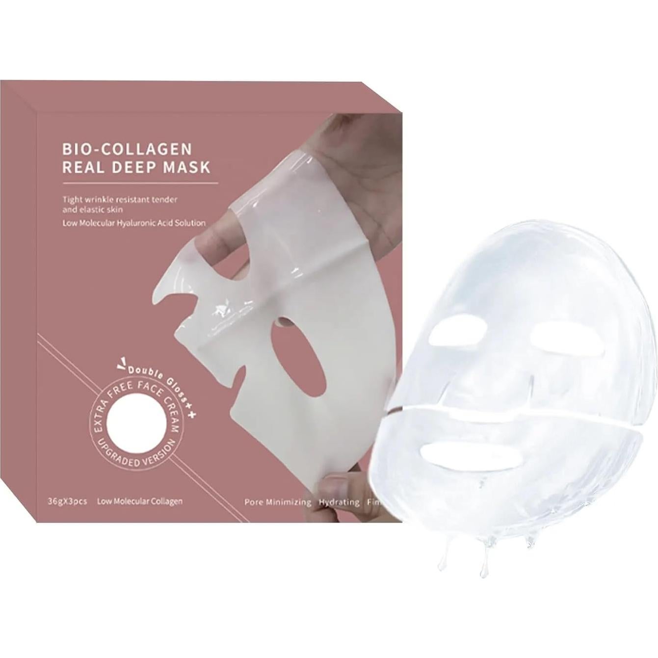 Máscara Hidratante de Bio-Colágeno Hi-brillo 36g x 3pcs