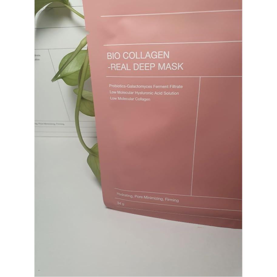 Conjunto de 4 Mascarillas Faciales Bio Collagen 34g Hidratantes