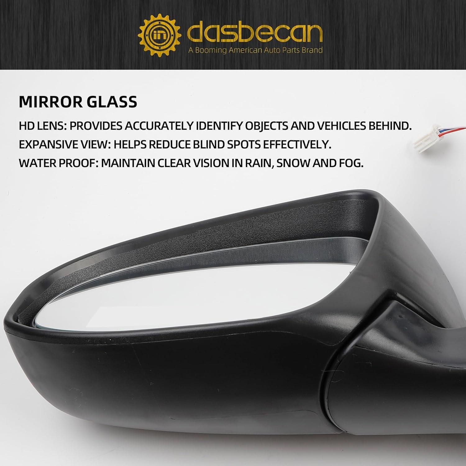 Espejo Lateral Izquierdo Dasbecan Toyota Corolla 2014-2019