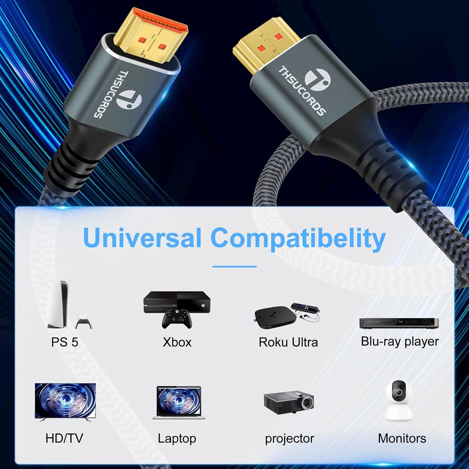 Cable HDMI 2.1 0.5M Jinglong 8K 4K 48Gbps Alta Velocidad