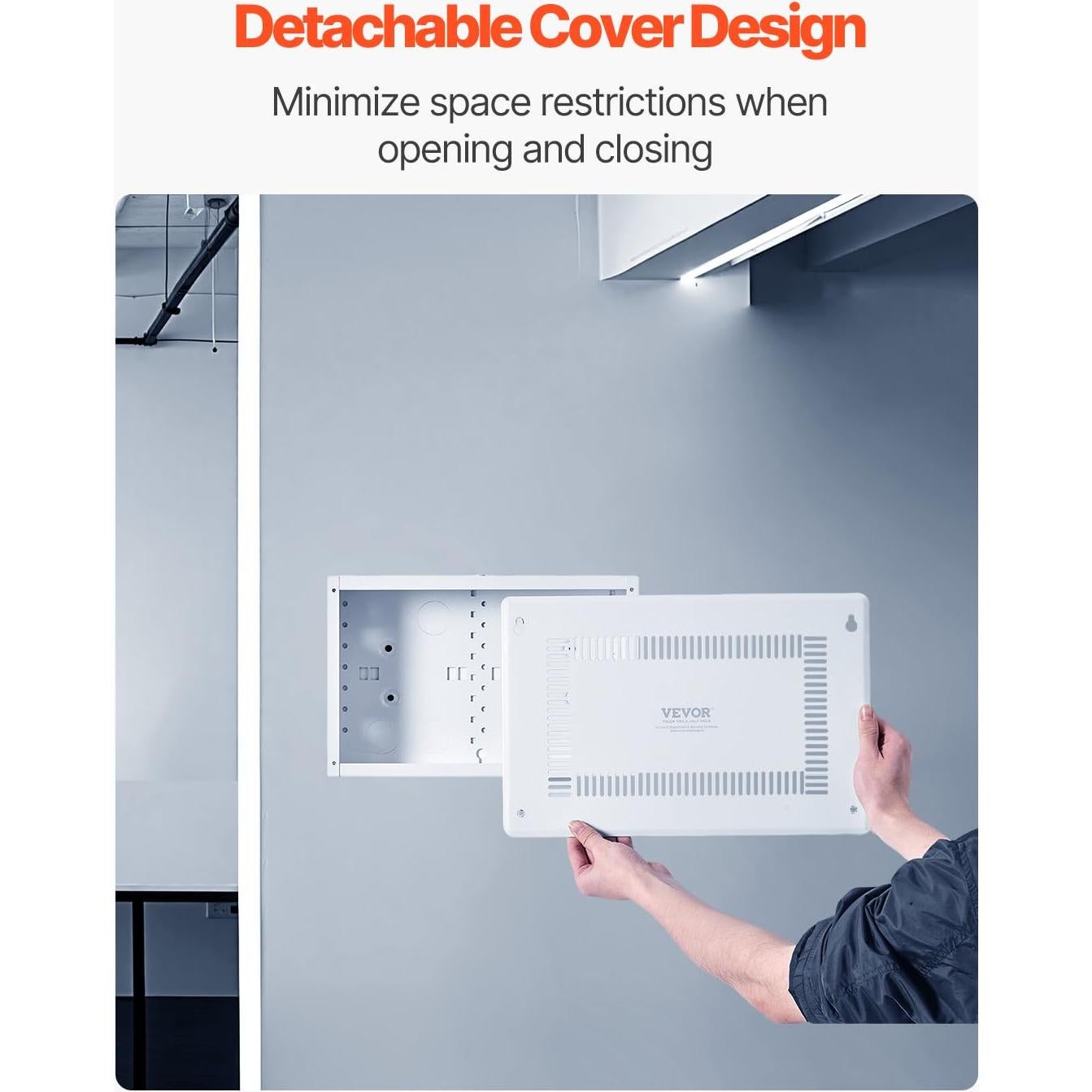 Caja de Medios Empotrada VEVOR 9 Pulgadas Acero Blanco