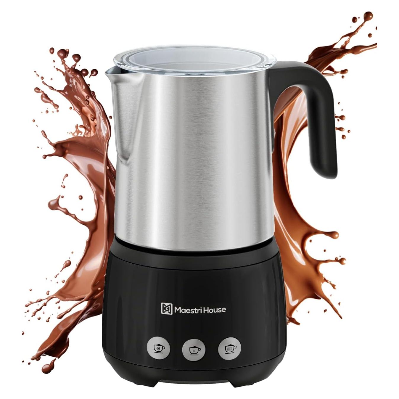 Espumador de Leche Eléctrico Maestri House 4-en-1 600W 500ml