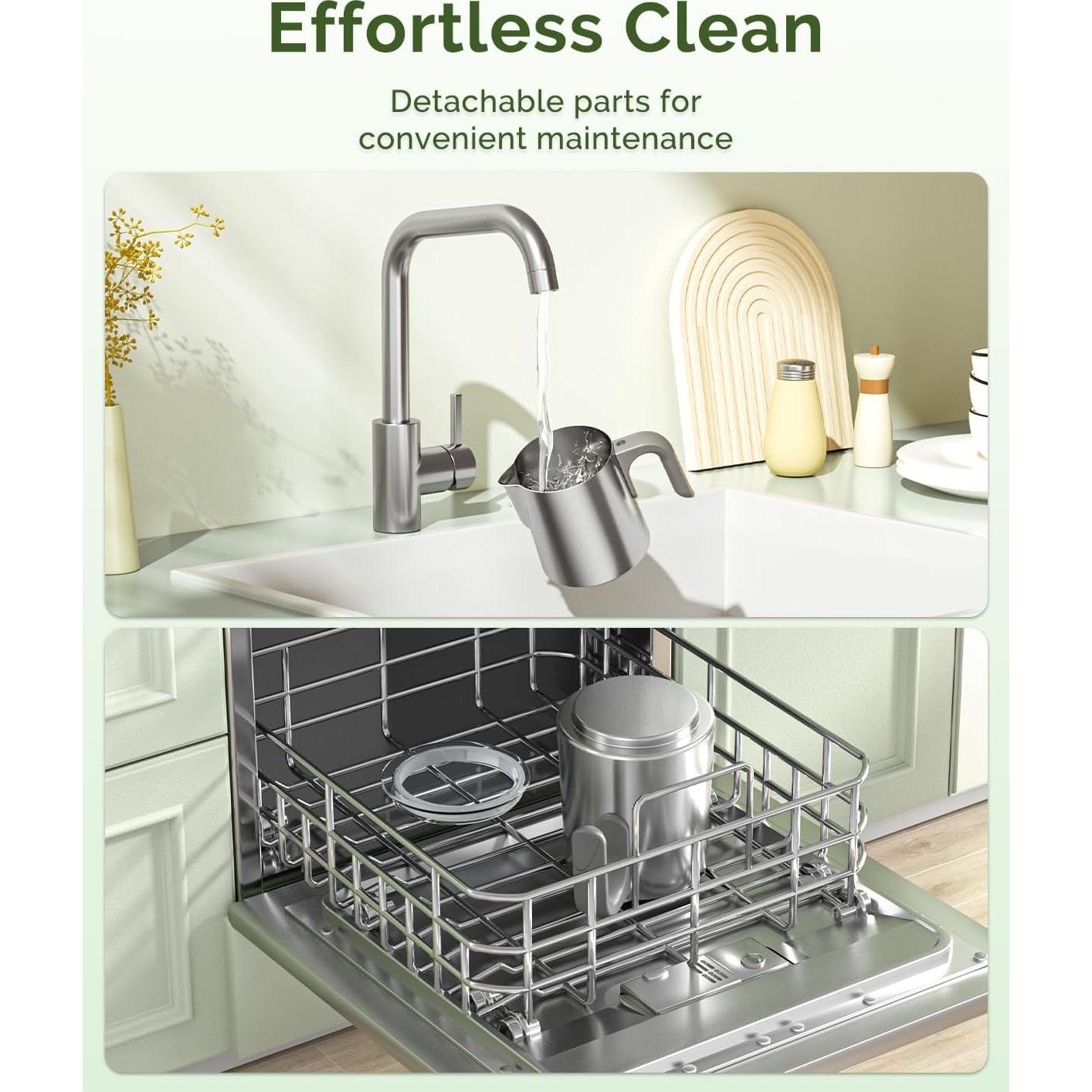 Espumador de Leche Eléctrico Maestri House 4-en-1 600W 500ml