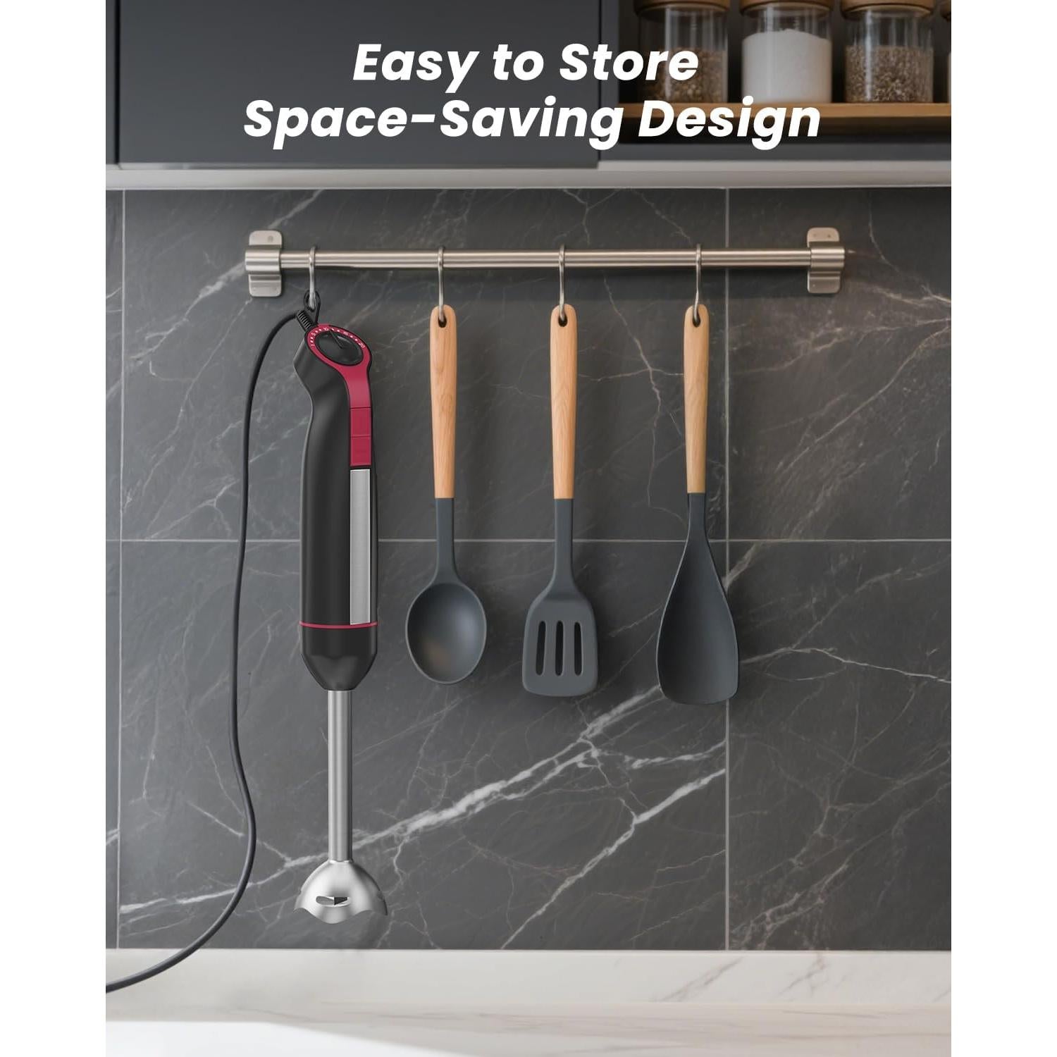 Batidora de Inmersión Juissiart 1000W 20 Velocidades Turbo