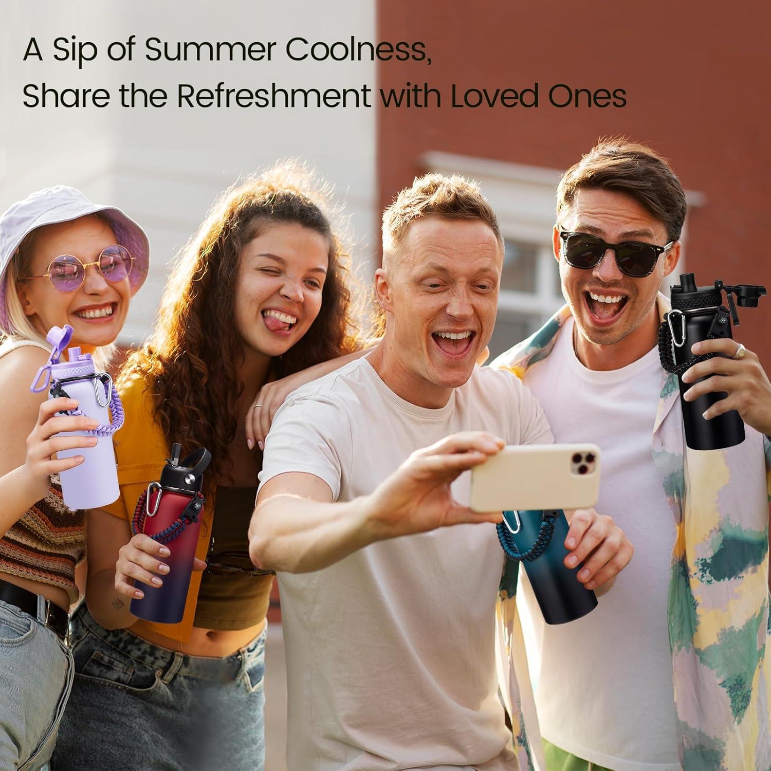 Botella de Agua Aislada 0.91L ICIOI - Frío 48h, Caliente 24h