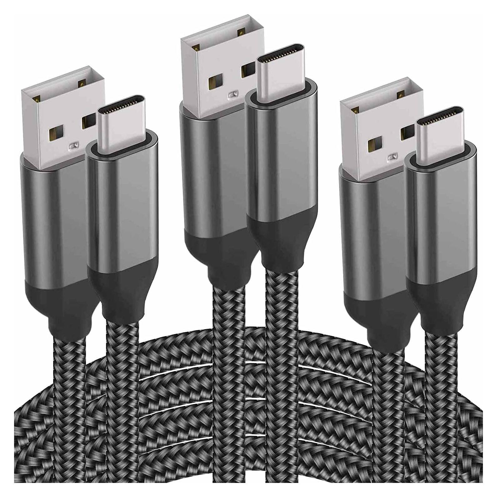 Cable USB C 3 Pack Grtoeud 1M 2M 3M Carga Rápida Nylon