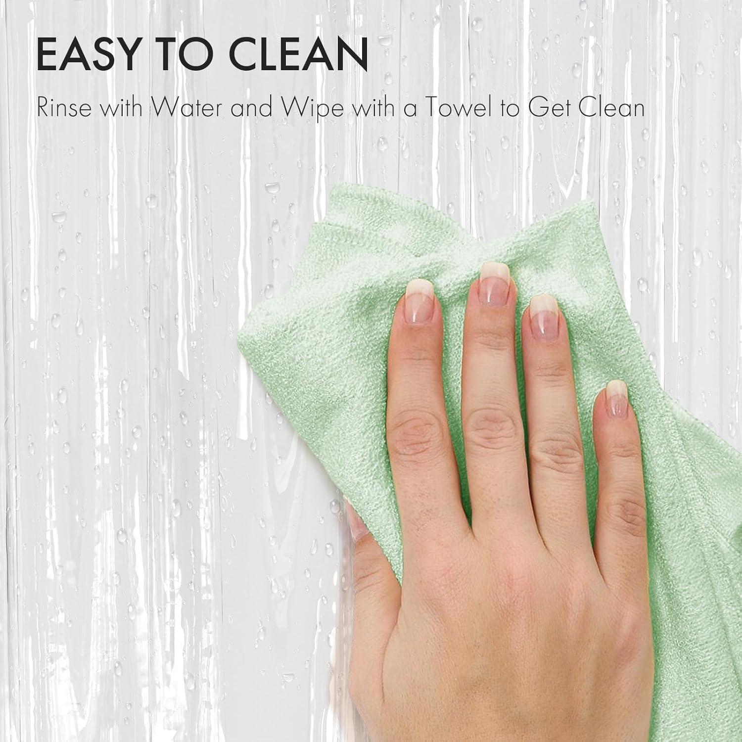 Cortina de Ducha Impermeable AmazerBath 91x183 cm - 2 Paquetes