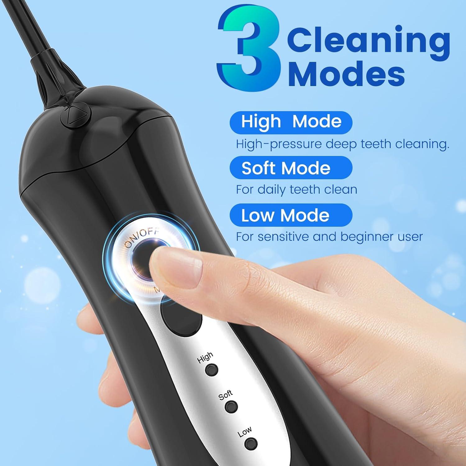 Irrigador Dental Portátil WellLeo C103 Recargable IPX7 5 Puntas