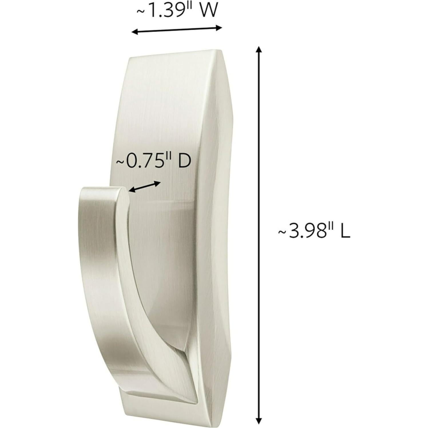 Gancho de Baño Grande Command Modern Reflections Níquel Satinado