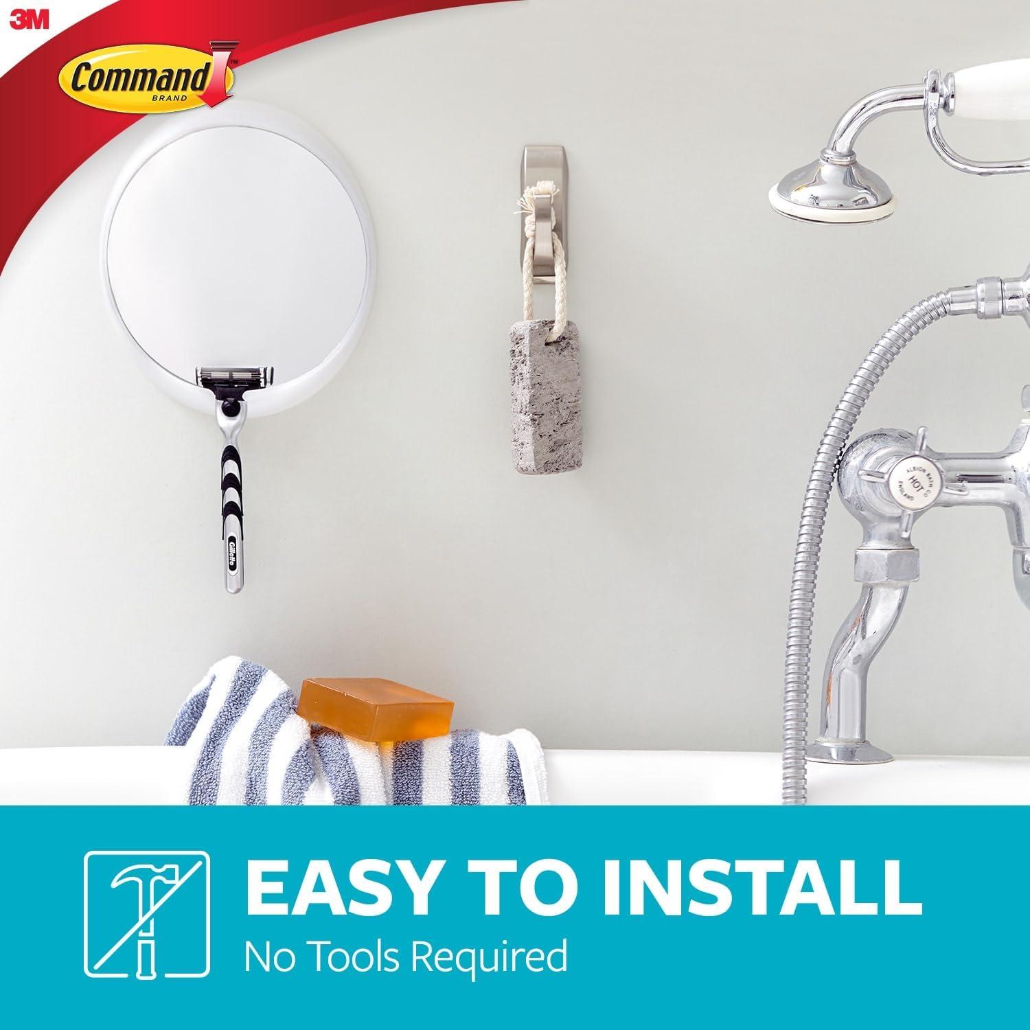 Gancho de Baño Grande Command Modern Reflections Níquel Satinado