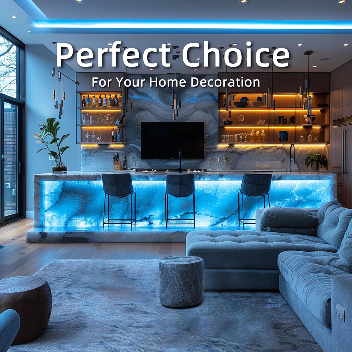 Tira LED COB Azul Hielo 1M USB 320 LEDs Alta Luminosidad