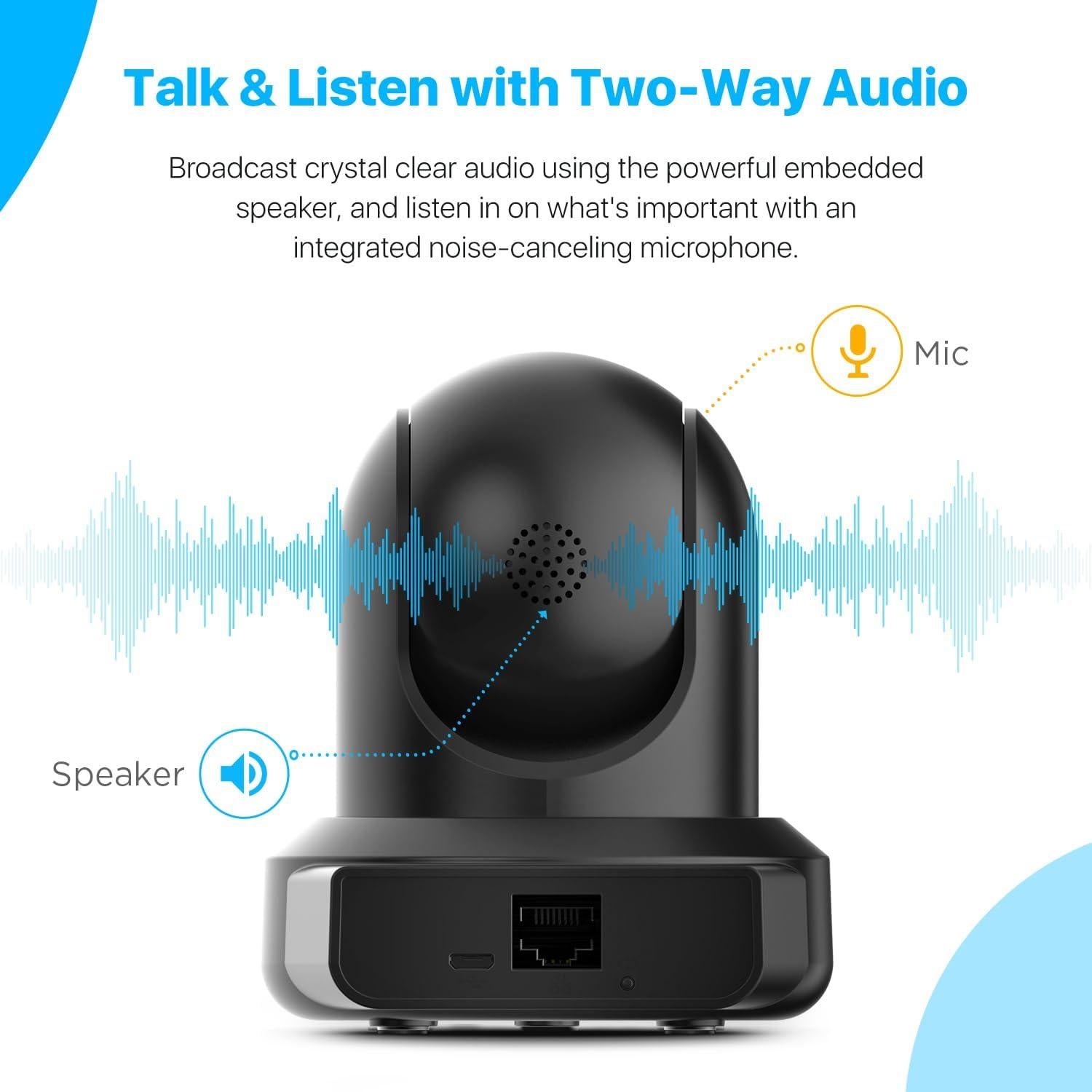 Cámara de Seguridad IP Inalámbrica Amcrest 1080P Pan/Tilt Negro