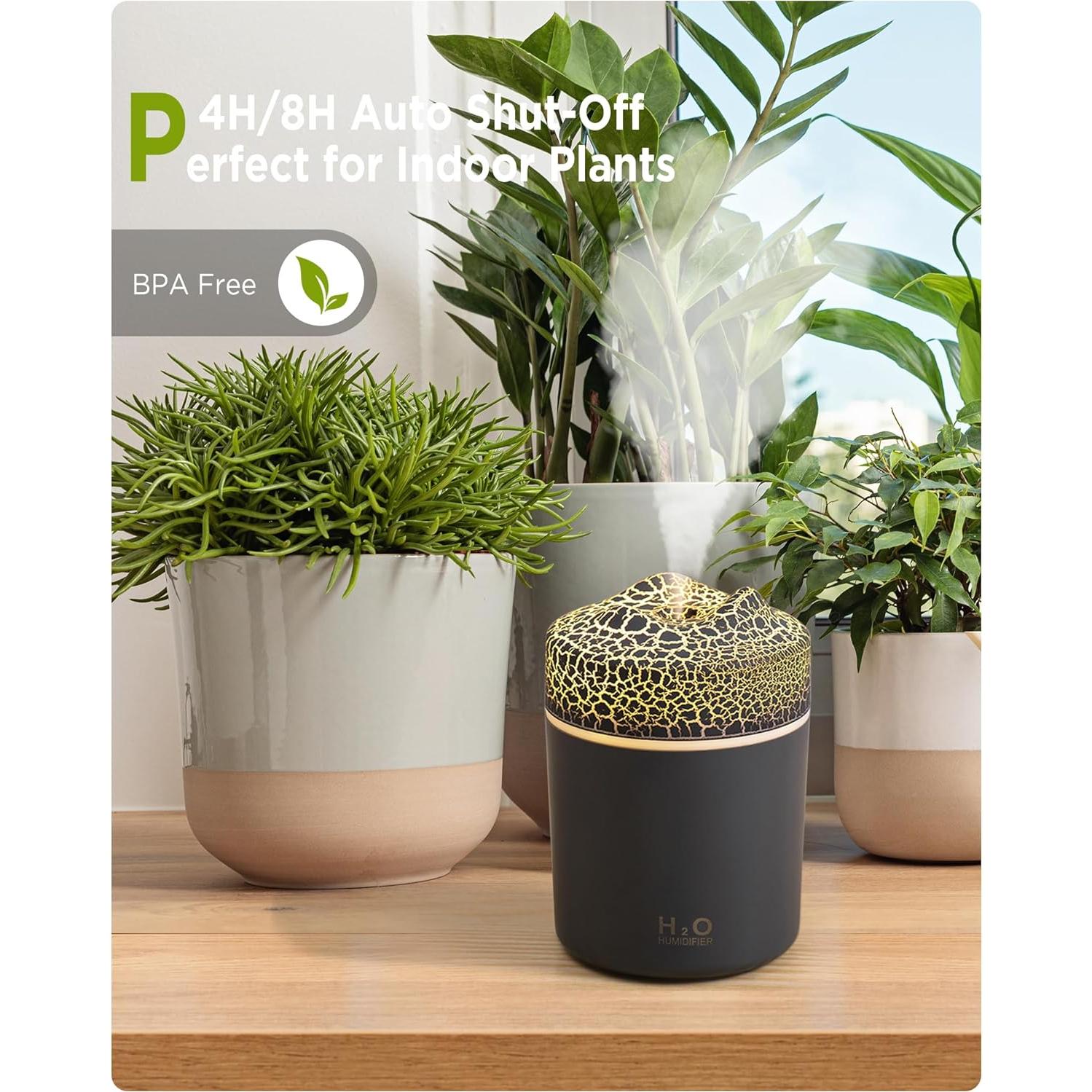 Humidificador Mini Portátil Saunana 300mL USB Gris Volcánico