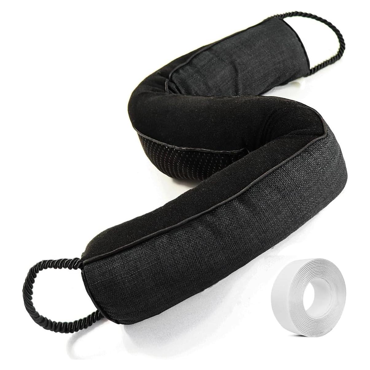 Tope de Puerta Pesado Daralis 81 cm - Burlete Anticorrientes Negro