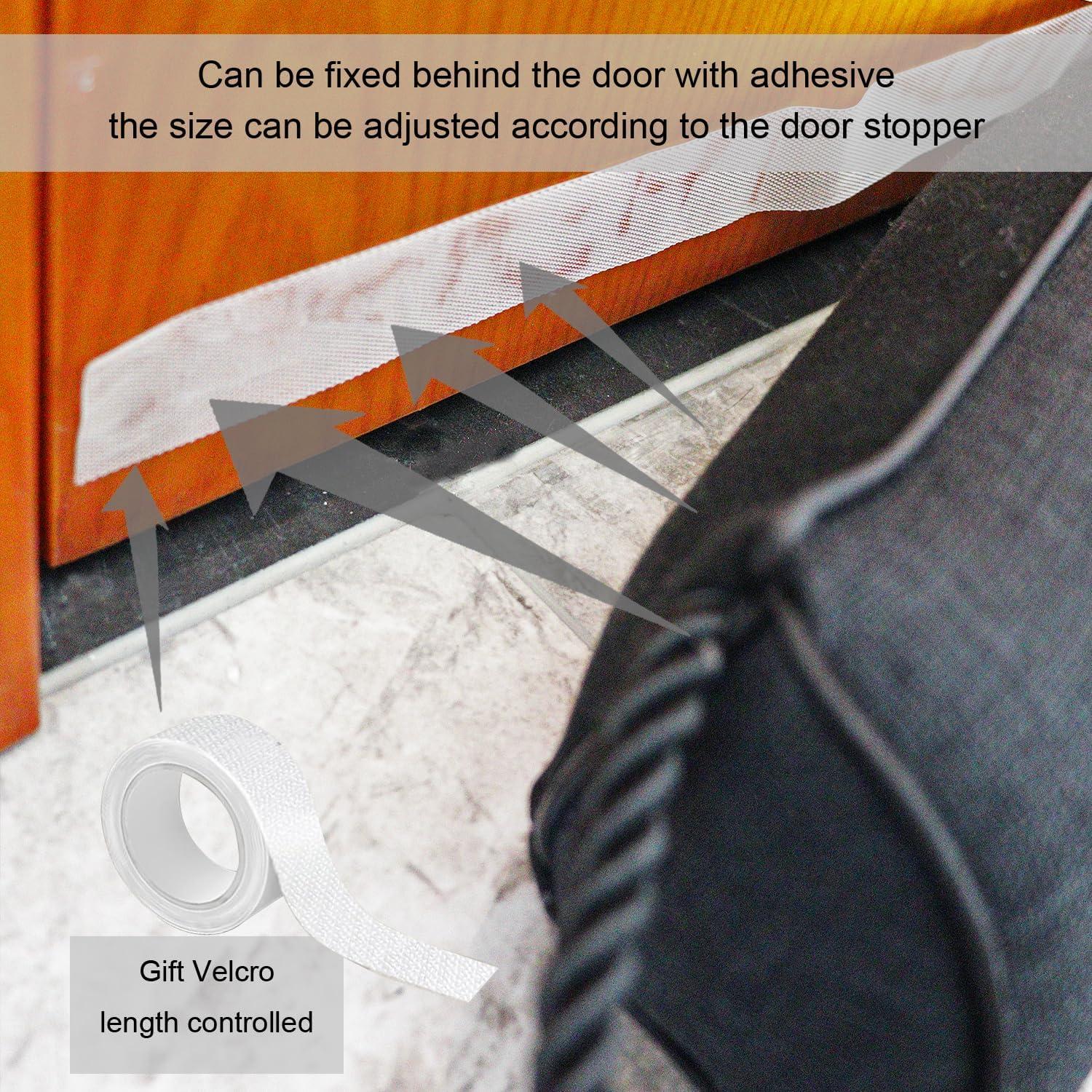 Tope de Puerta Pesado Daralis 81 cm - Burlete Anticorrientes Negro