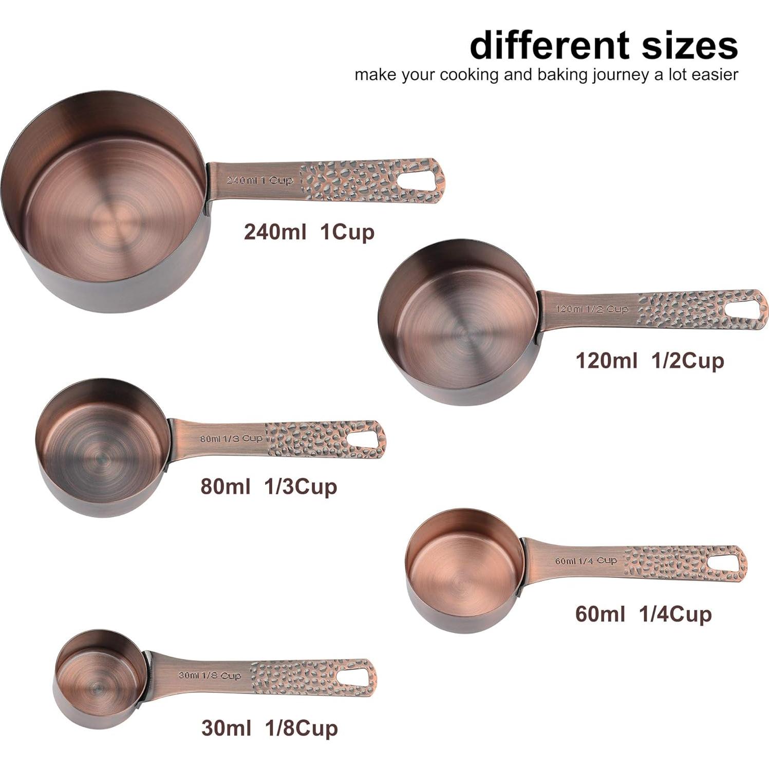 Juego de 7 Tazas Medidoras de Acero Inoxidable Hotsyang