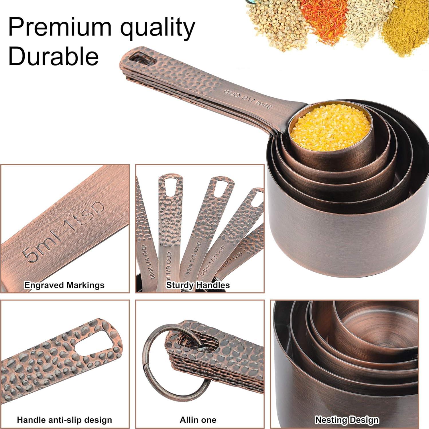 Juego de 7 Tazas Medidoras de Acero Inoxidable Hotsyang