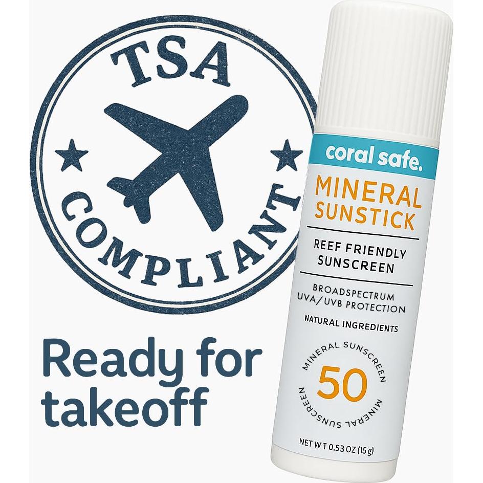 Protector Solar Mineral Coral Safe SPF 50 Stick 14g - Biodegradable