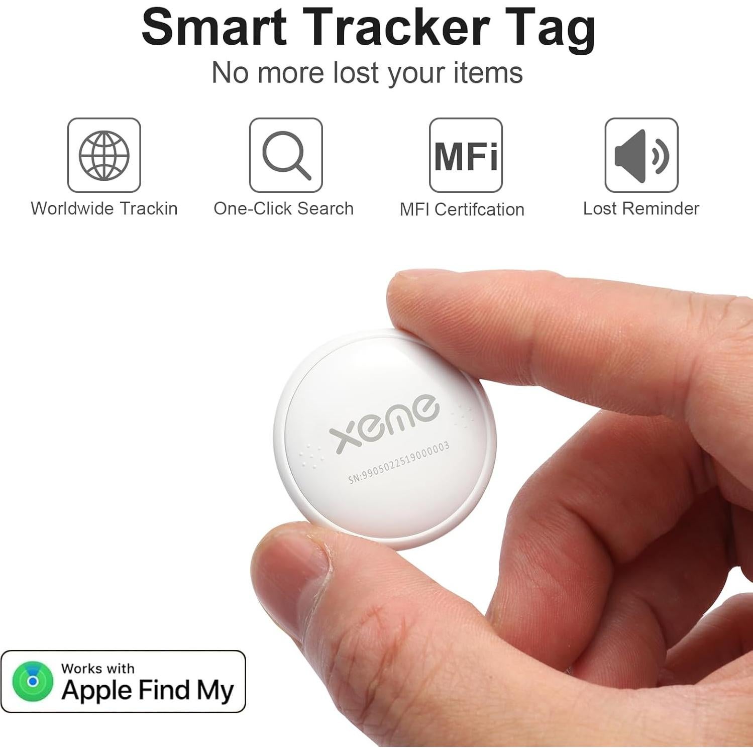 Localizador de Llaves XEME XM-TAG Bluetooth para Apple Find My