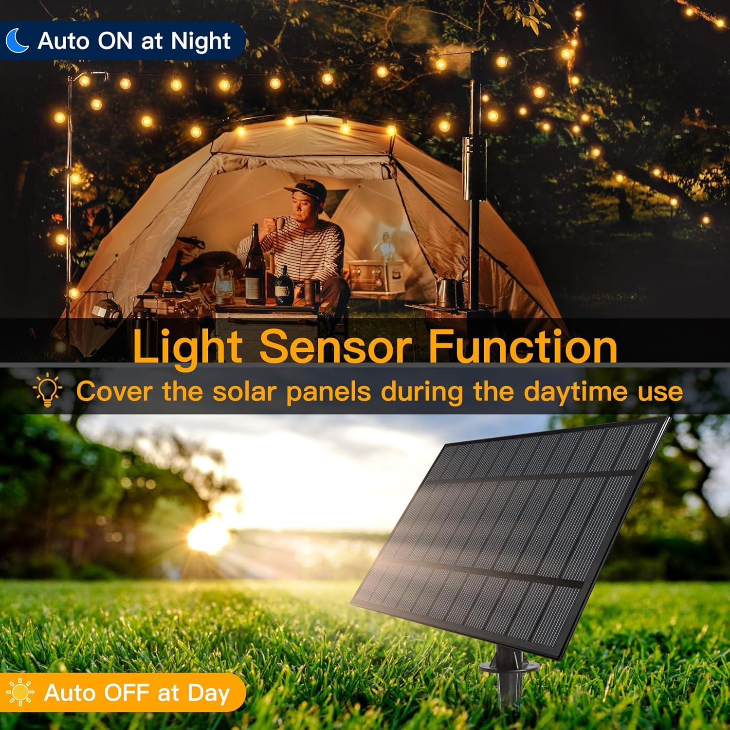 Luces de Cadena Solares Ollny 10.67M con Control Remoto y 15 LEDs