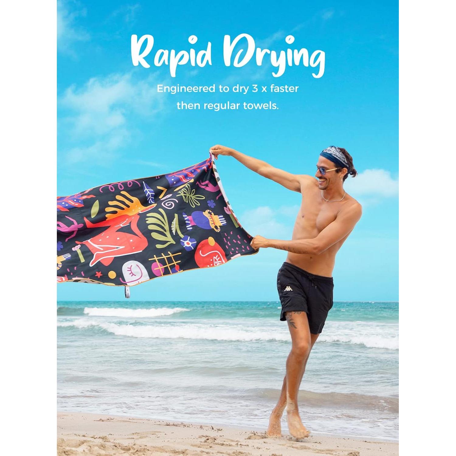 Toalla de Playa OCOOPA Microfibra X-Grande 180x81cm Secado Rápido