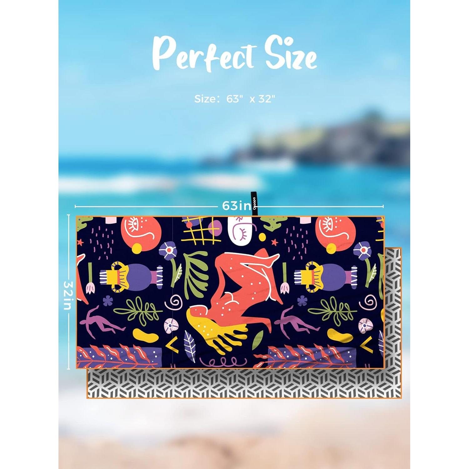 Toalla de Playa OCOOPA Microfibra X-Grande 180x81cm Secado Rápido