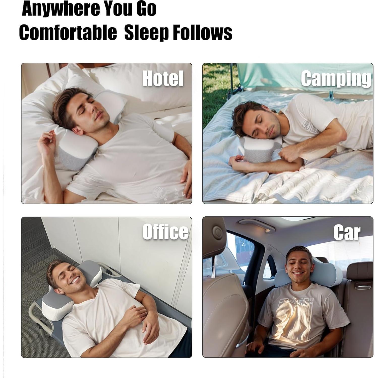 Almohada de Viaje Bespilow Ergonómica de Espuma de Memoria