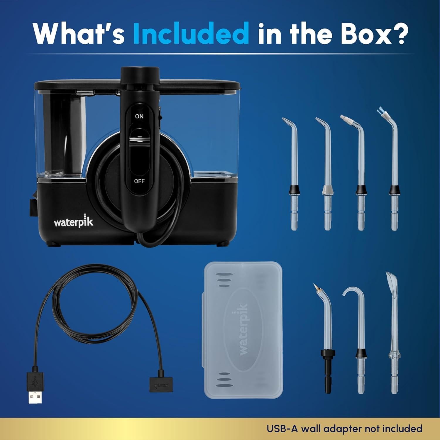 Irrigador Dental Inalámbrico Waterpik ION WF-12 Negro, 10 Configuraciones