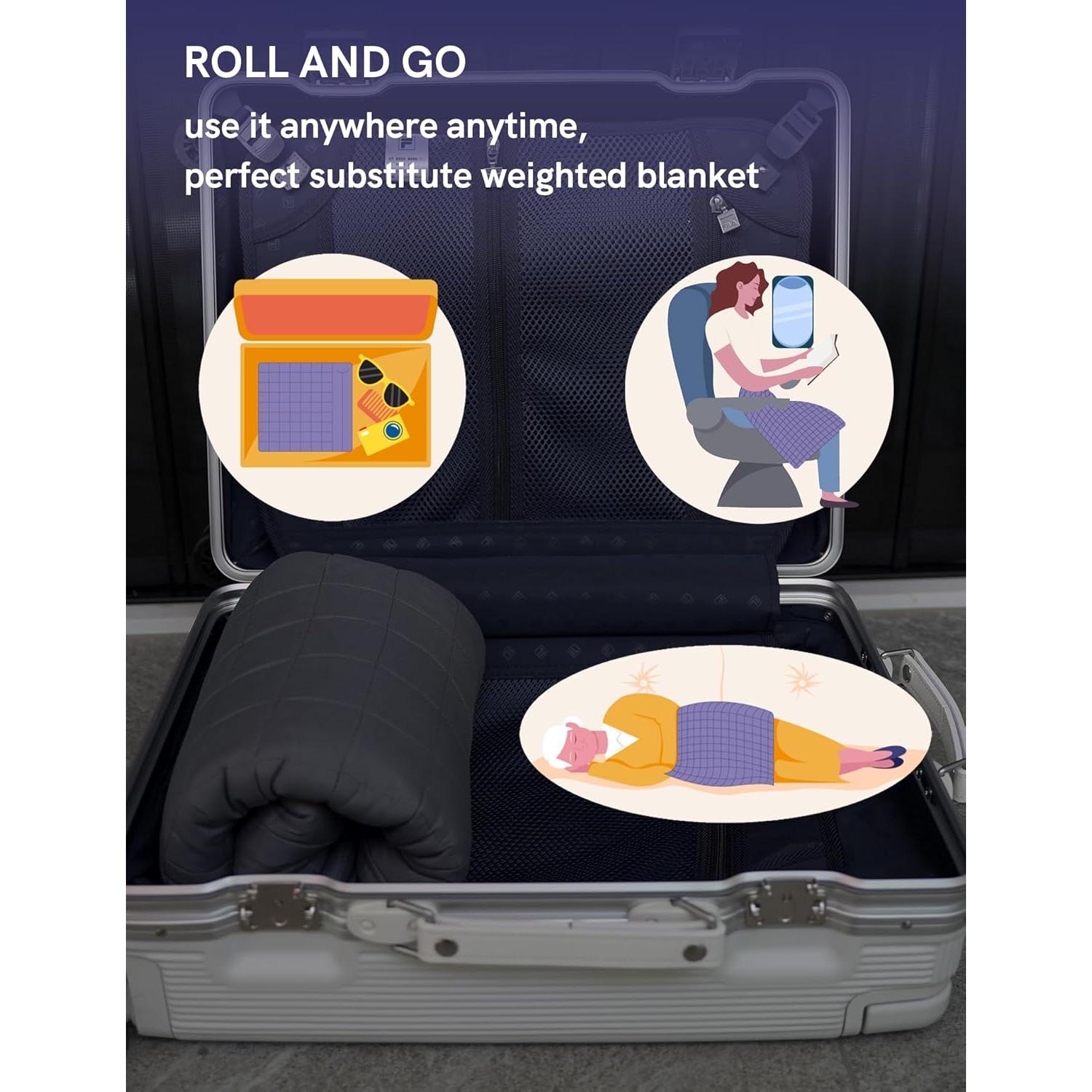 Manta Ponderada Portátil YnM 73.66x60.96 cm 3.18 kg Gris