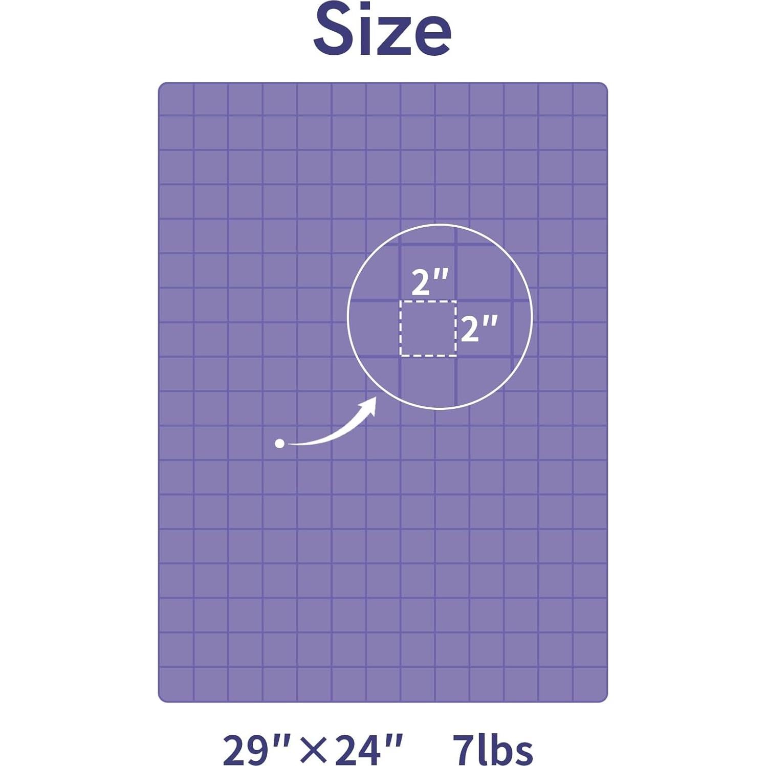 Manta Ponderada Portátil YnM 73.66x60.96 cm 3.18 kg Gris