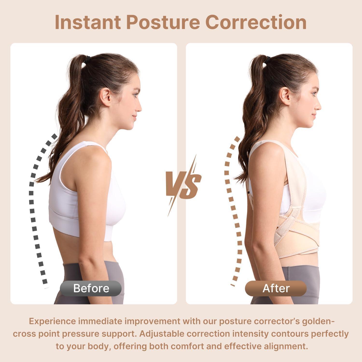 Corrector de Postura Fit Geno XS/S Beige - Alivio Dolor Espalda