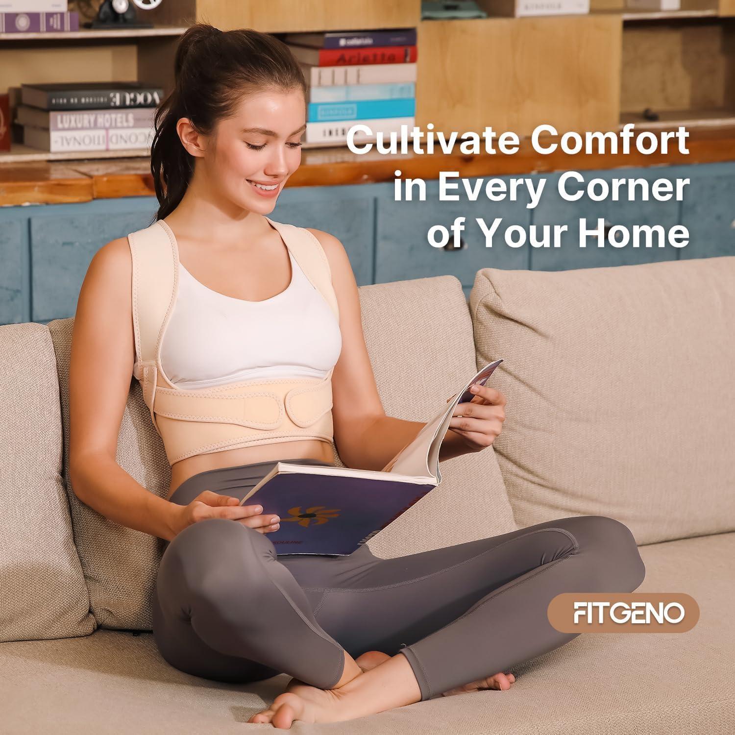 Corrector de Postura Fit Geno XS/S Beige - Alivio Dolor Espalda