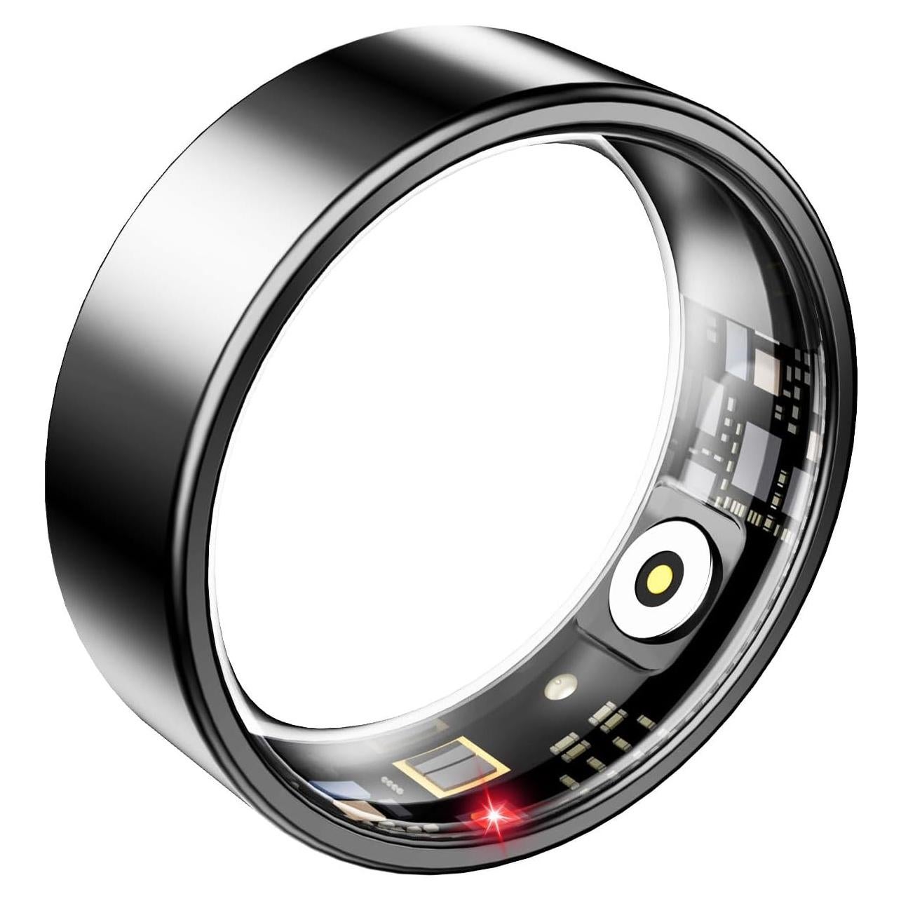 Anillo Inteligente Genérico Negro Talla 10 - Monitoreo Salud IP68