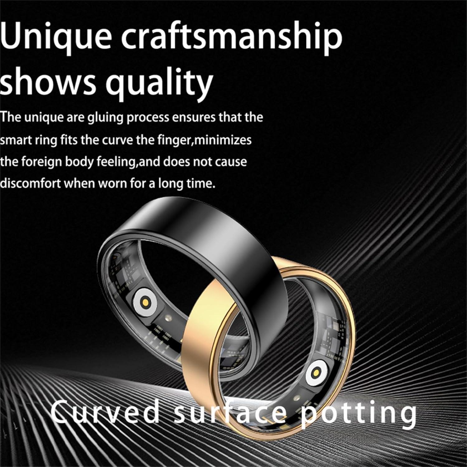 Anillo Inteligente Genérico Negro Talla 10 - Monitoreo Salud IP68