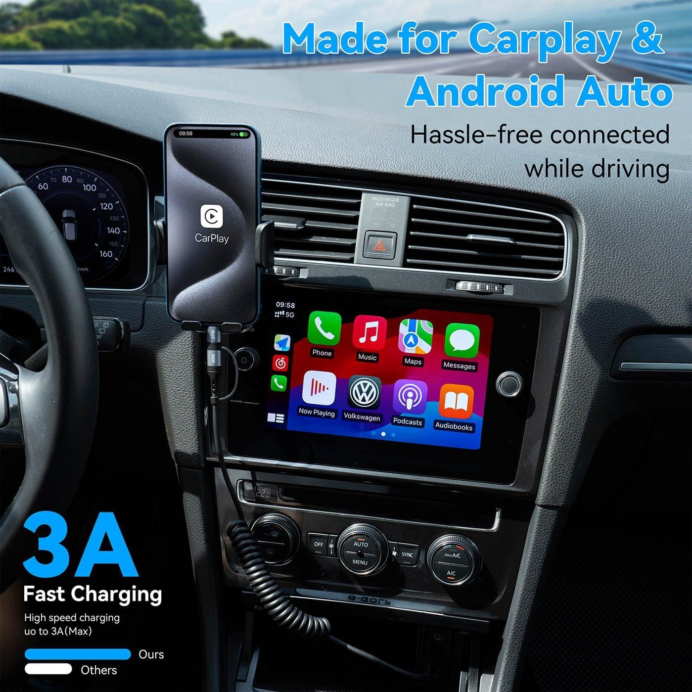 Cable de Carga Miger 4 en 1 1.2m Retráctil para iPhone