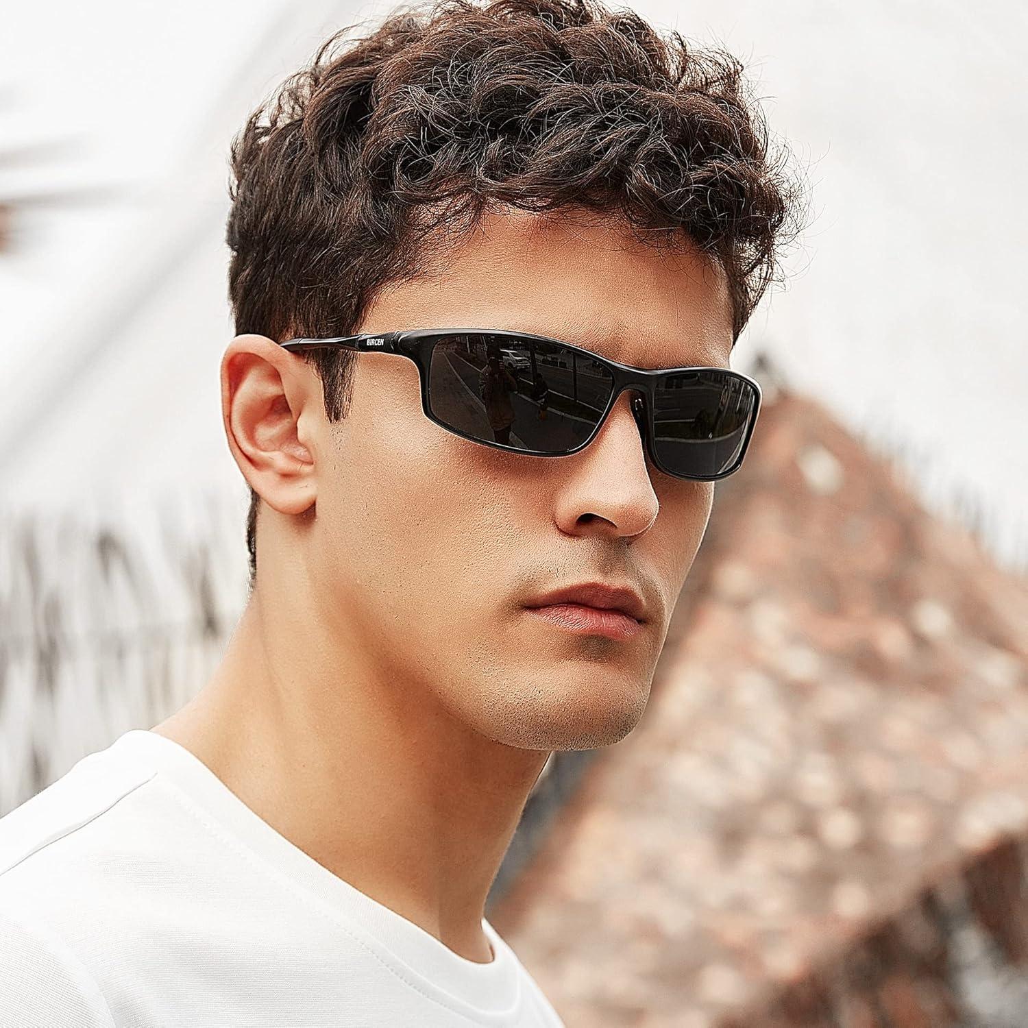 Gafas de sol polarizadas BIRCEN para hombres, marco Mg-Al, UV400