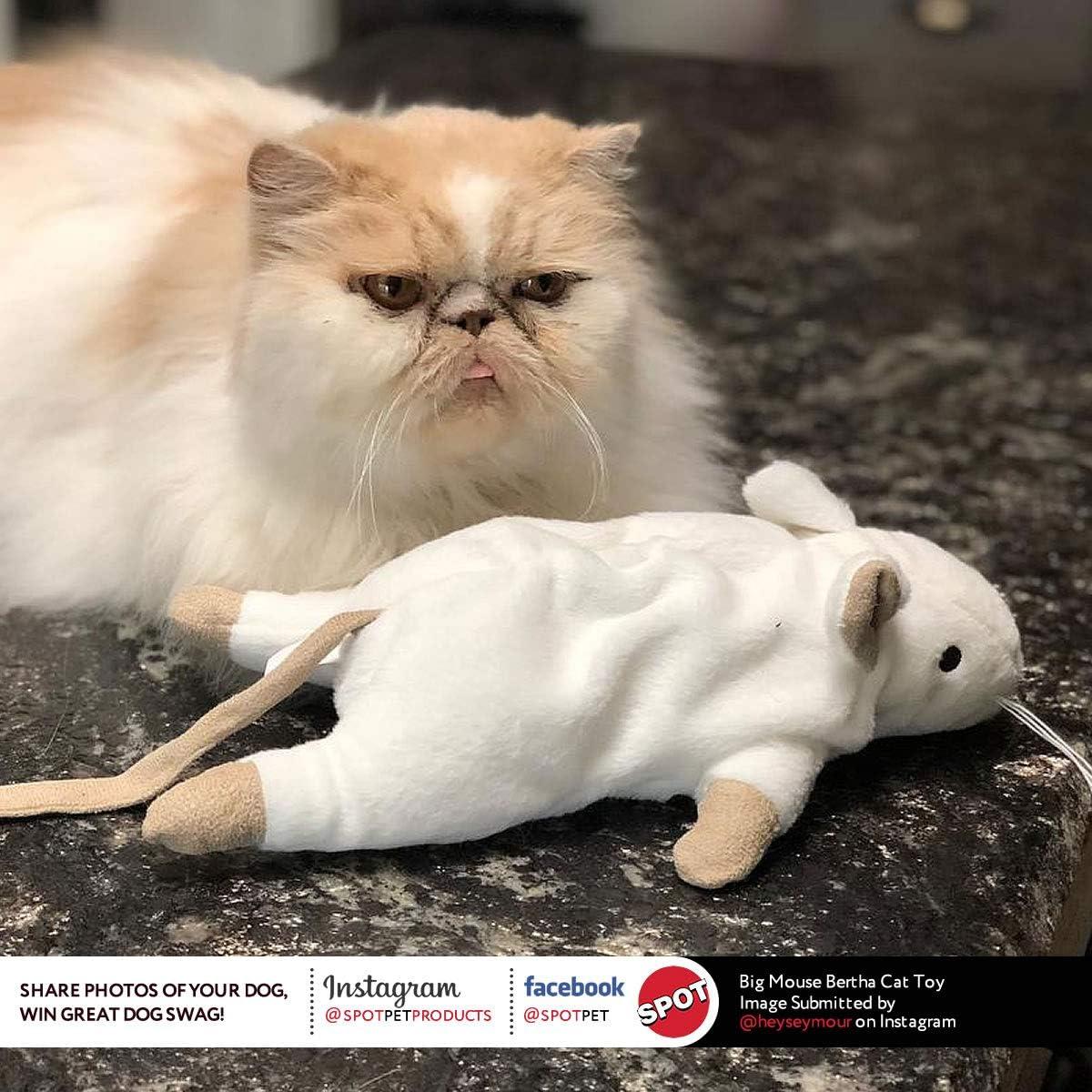 Juguete para Gatos SPOT Gran Ratón Bertha 18 cm con Hierba Gatera