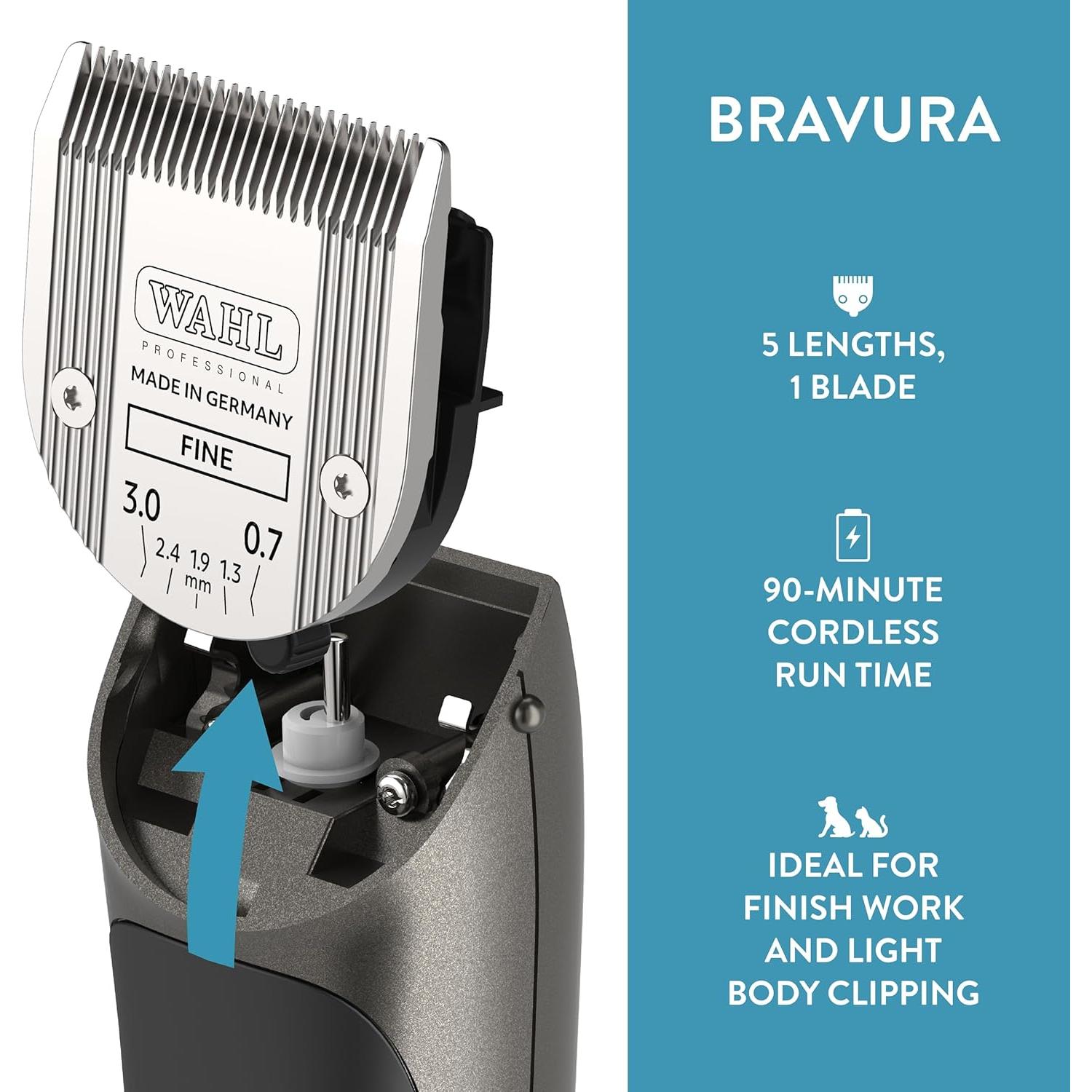 Cortadora de Mascotas Wahl Bravura Ion Litio Gunmetal 41870-0425