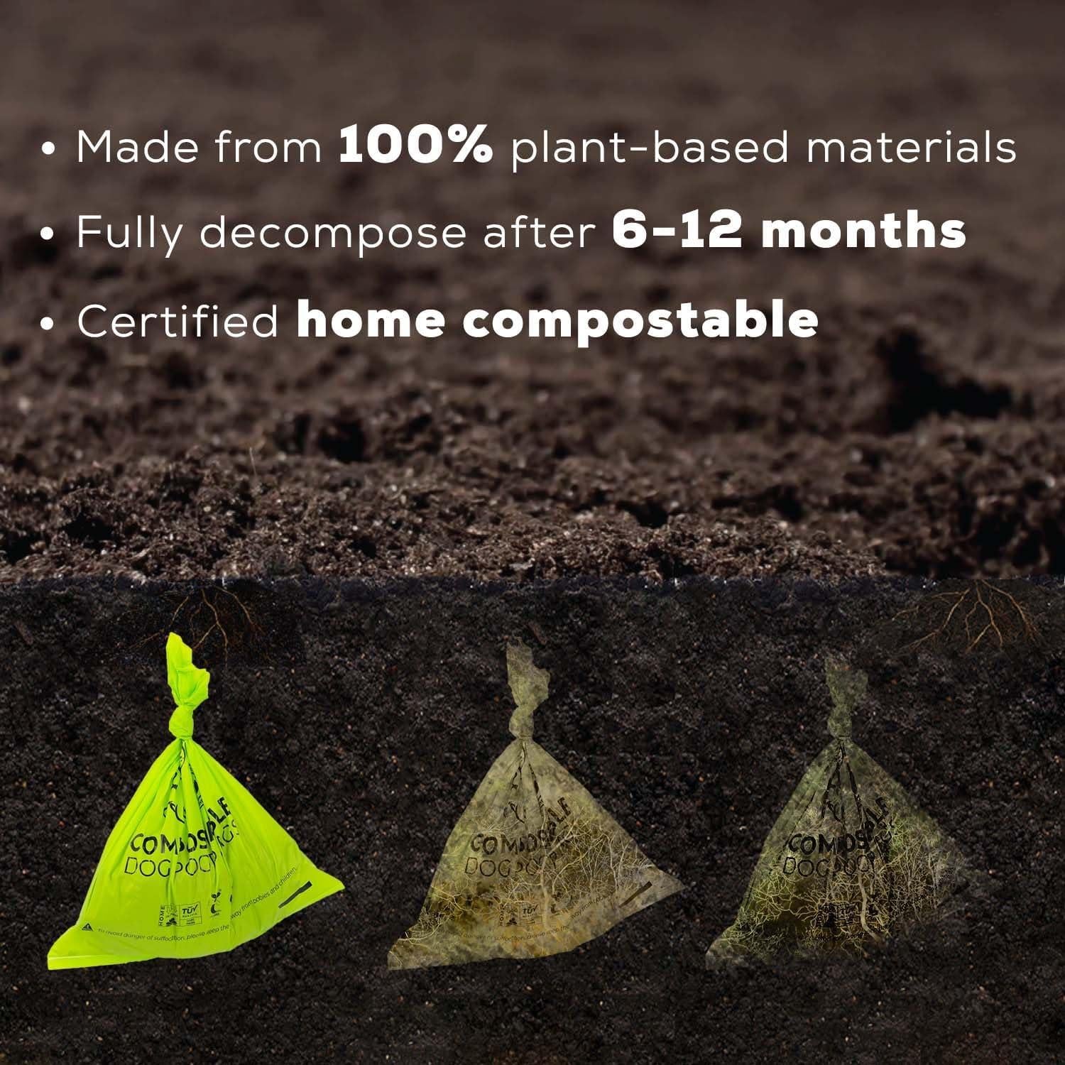 Bolsas Compostables ANECO para Excrementos de Perro - 135 Unidades