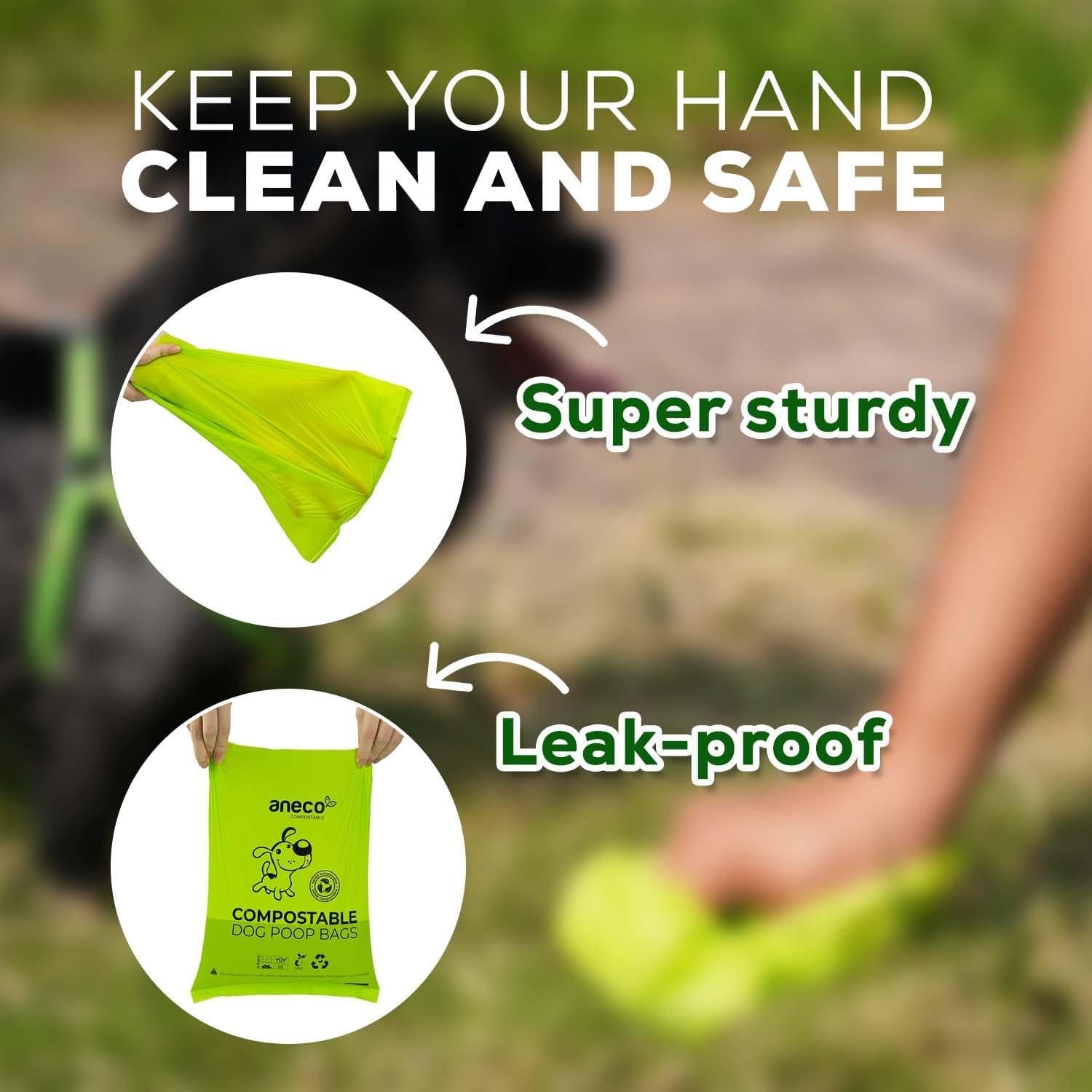 Bolsas Compostables ANECO para Excrementos de Perro - 135 Unidades