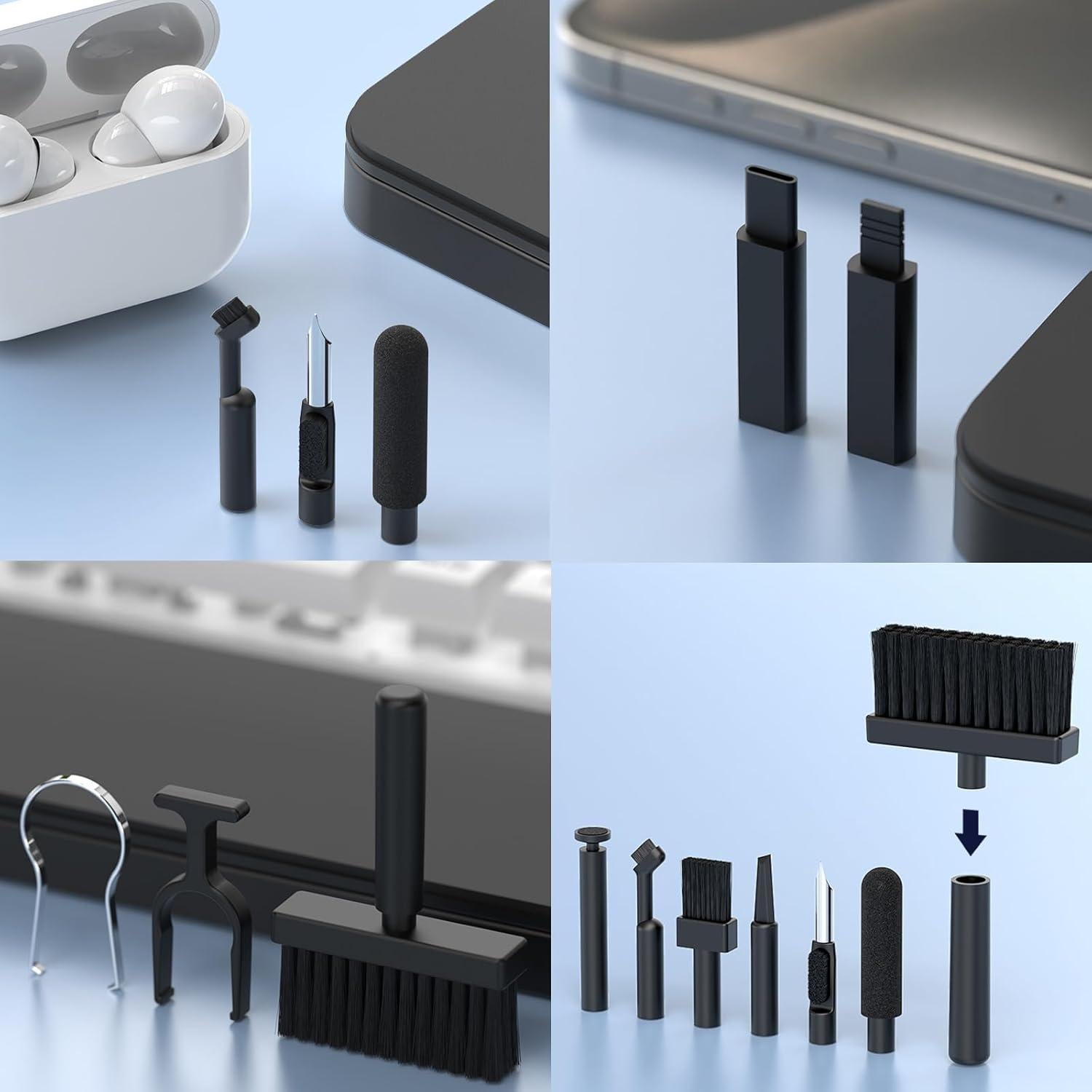 Kit de limpieza 22 en 1 y reposamuñecas ergonómico Hallocool