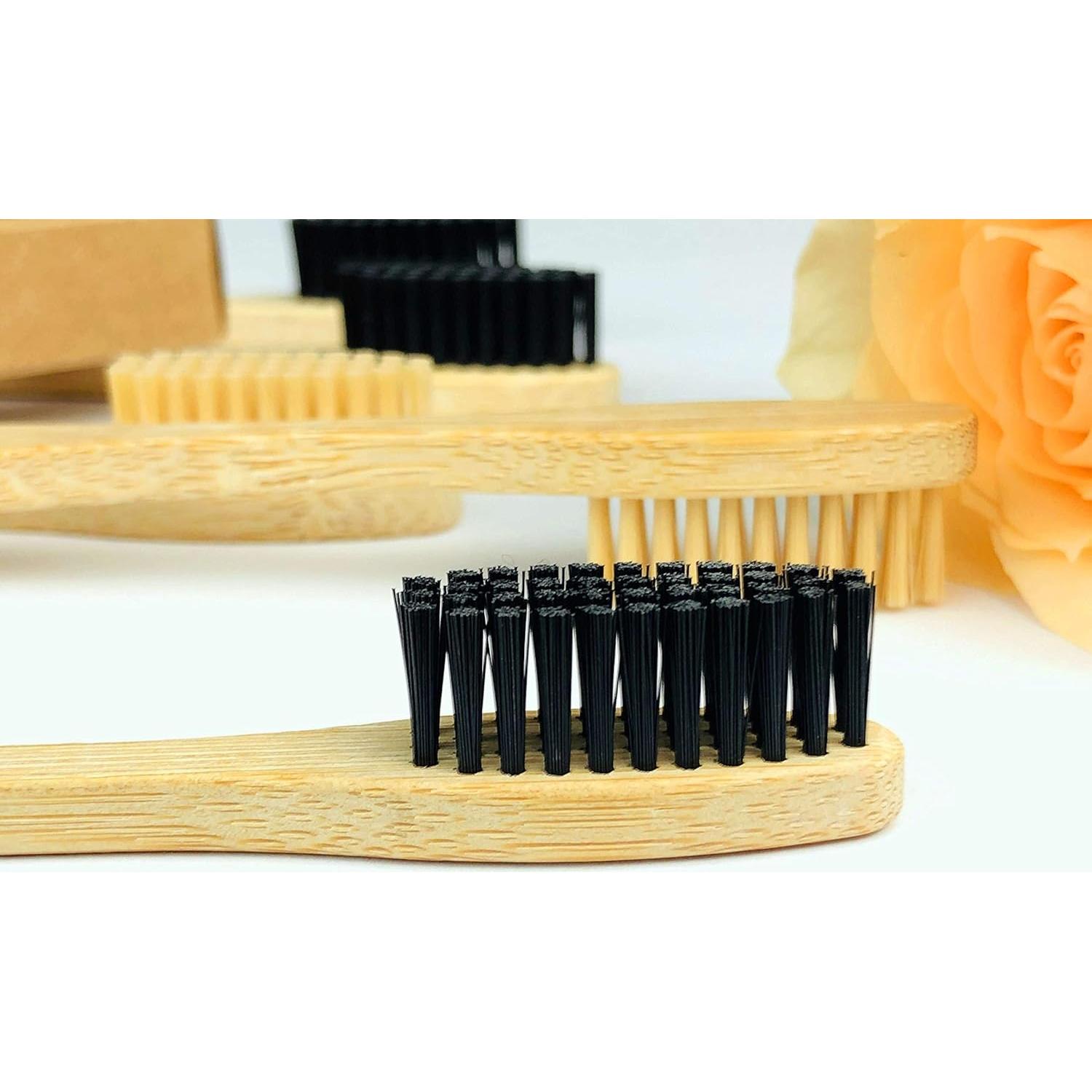 Cepillos de Dientes de Bambú Goaycer - 10 Piezas Biodegradables