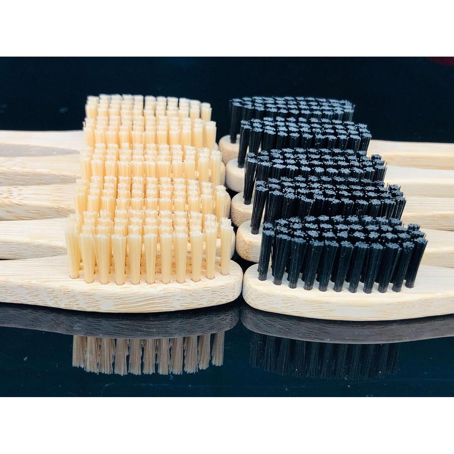 Cepillos de Dientes de Bambú Goaycer - 10 Piezas Biodegradables