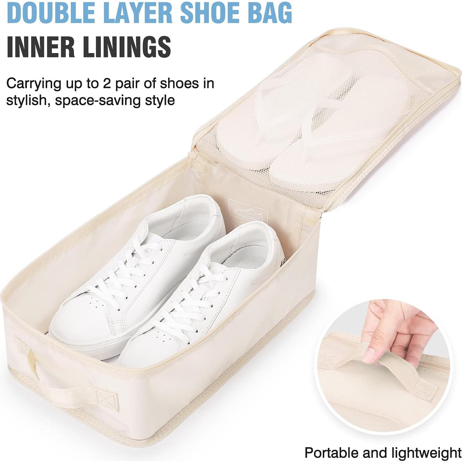 Mossio 6 Cubos de Embalaje + Bolsa para Zapatos - Organizador de Viaje