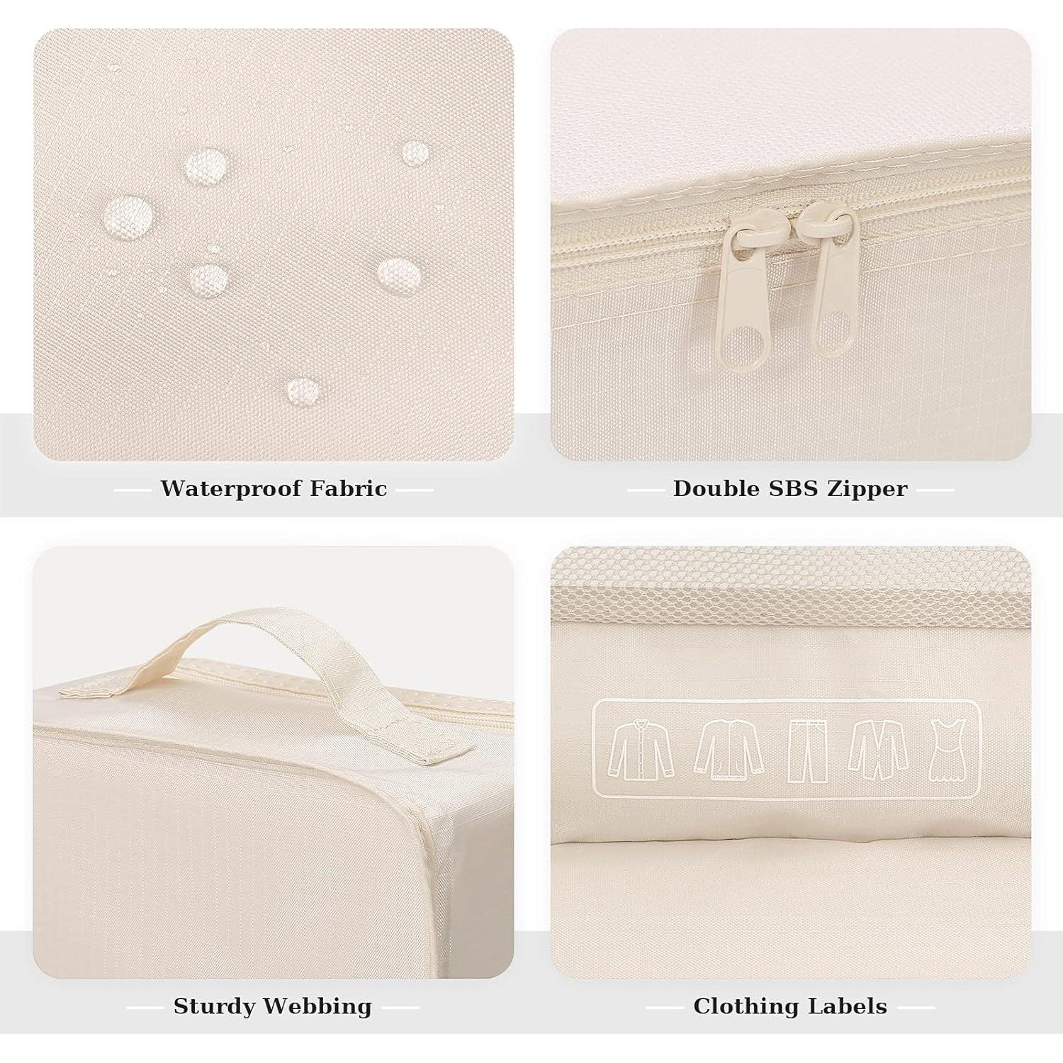 Mossio 6 Cubos de Embalaje + Bolsa para Zapatos - Organizador de Viaje