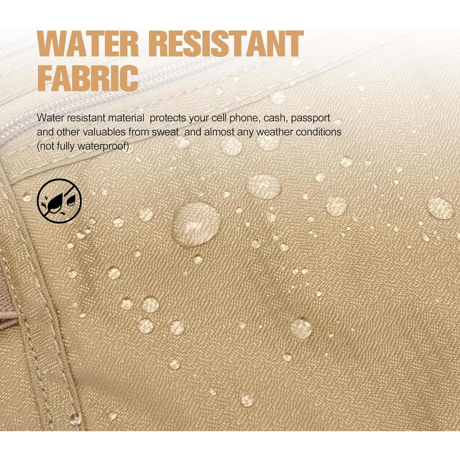 Cinturón de Dinero Unisex Paissit Beige con Bloqueo RFID