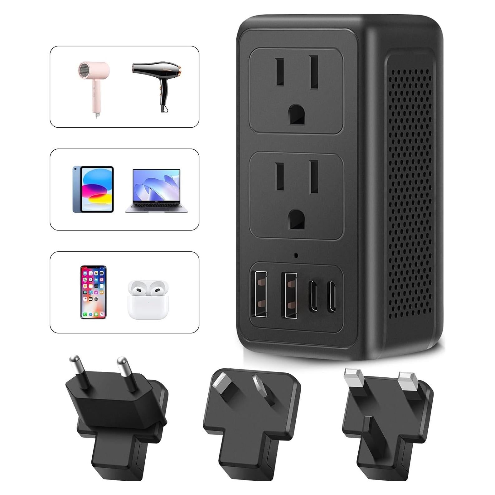 Convertidor de Voltaje 2000W IPLUSO 220V a 110V con USB