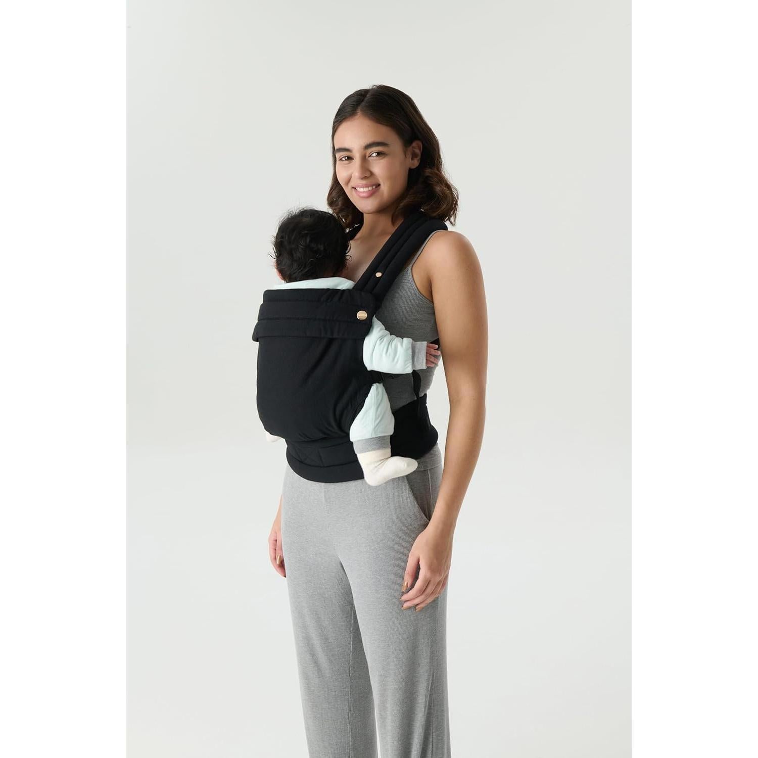 Portabebés Ergonómico 4 en 1 Negro - Algodón Ajustable