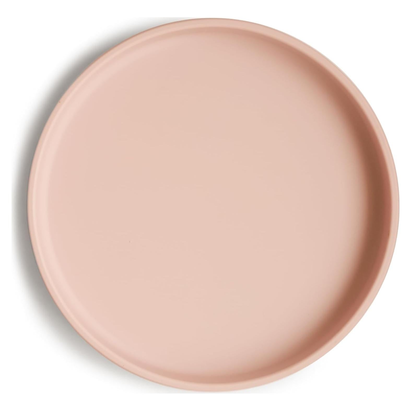 Plato de Succión de Silicona mushie Rosa 18.41 cm Antideslizante