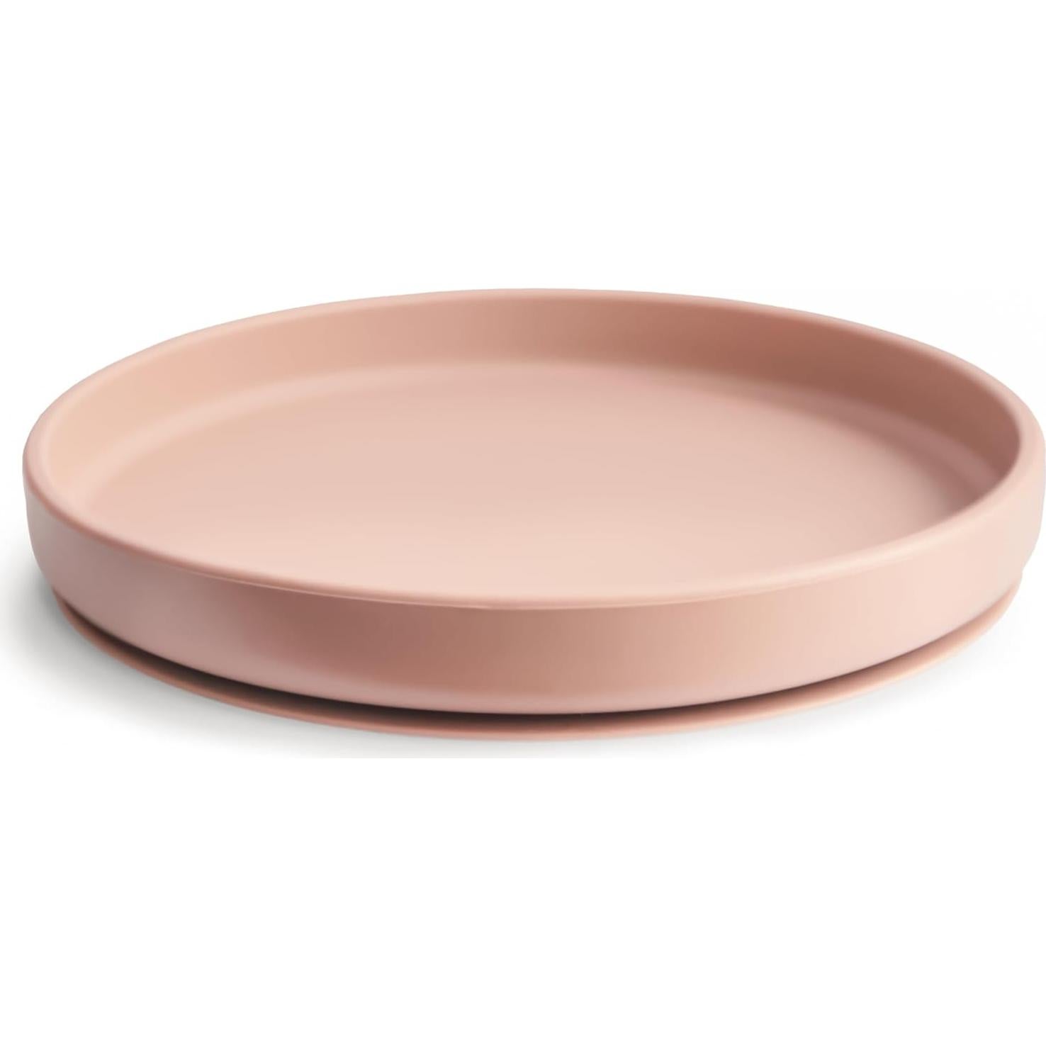 Plato de Succión de Silicona mushie Rosa 18.41 cm Antideslizante